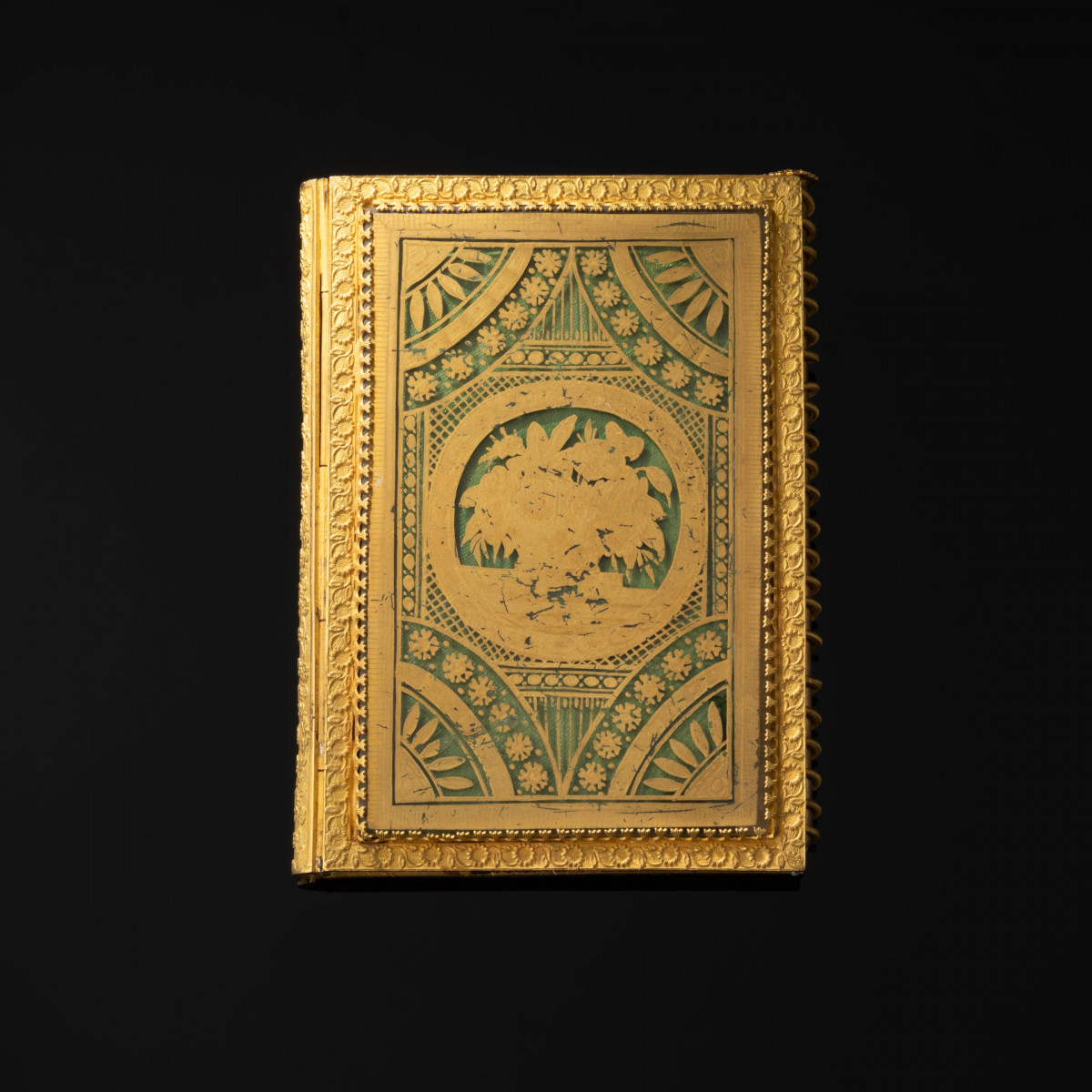 Carnet De Bal En Verre églomisé d'époque Charles X