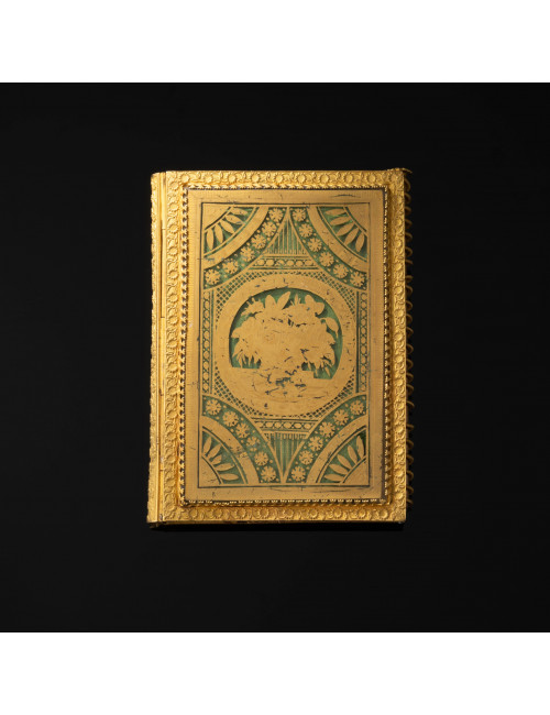 Carnet De Bal En Verre églomisé d'époque Charles X