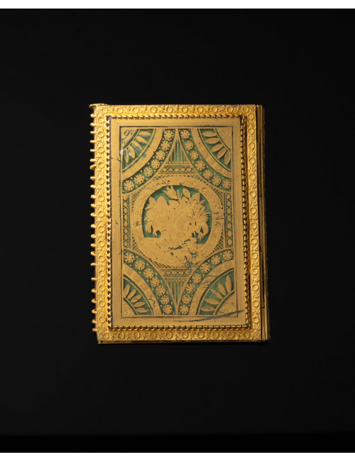 Carnet De Bal En Verre églomisé d'époque Charles X