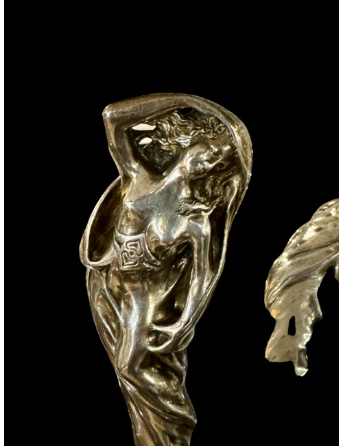 Sceau à Cacheter En Argent, époque Art Nouveau