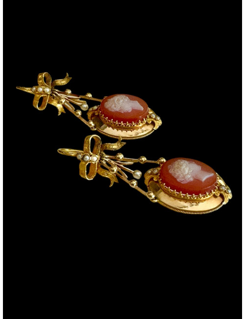 Parure d'Or, Camées Sur Agate Napoléon III