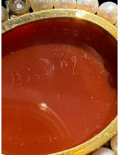 Camée Agate Signé Georges Bissinger