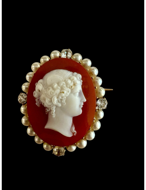 Camée Agate Signé Georges Bissinger