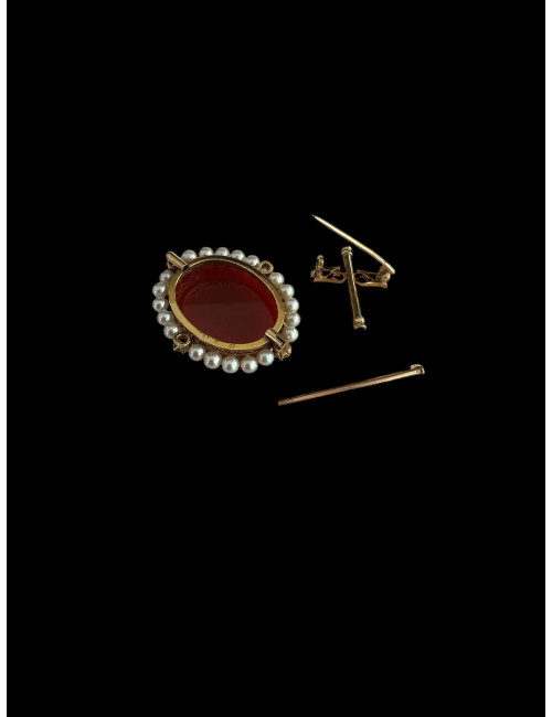 Camée Agate Signé Georges Bissinger