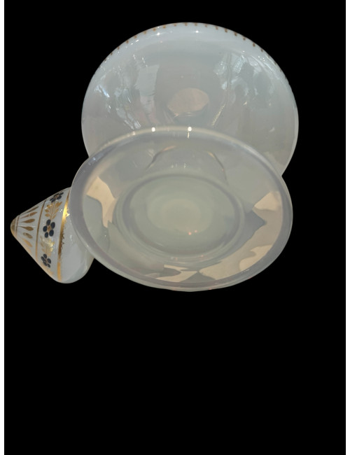 Paire de flacons en opaline à décor Desvignes