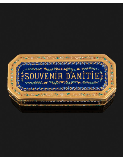 Tabatière en or et émail de la fin du XVIIIème siècle