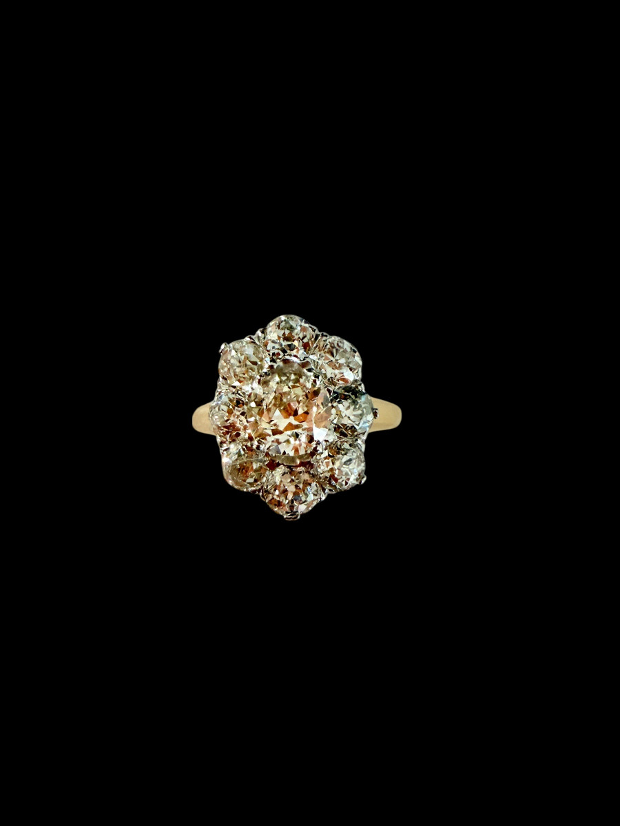Bague Pompadour en or et diamants