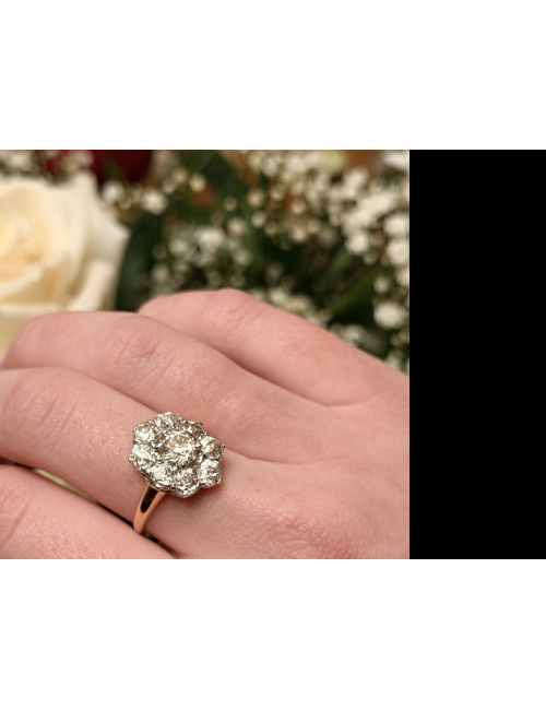 Bague Pompadour en or et diamants