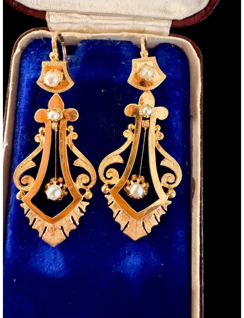 Paire de pendants d'oreilles Napoléon III