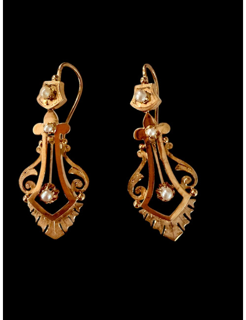 Paire de pendants d'oreilles Napoléon III