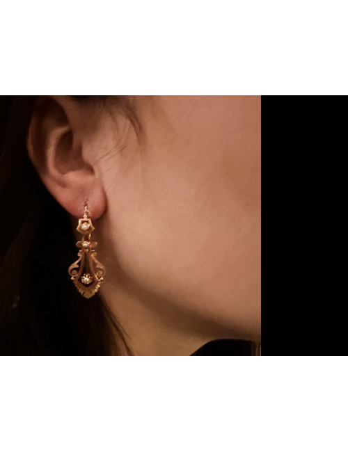 Paire de pendants d'oreilles Napoléon III