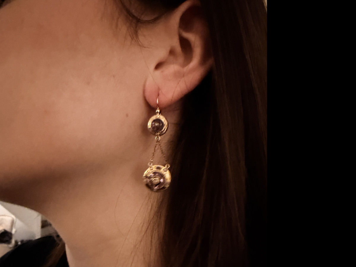 Paire de boucles d'oreilles Napoléon III