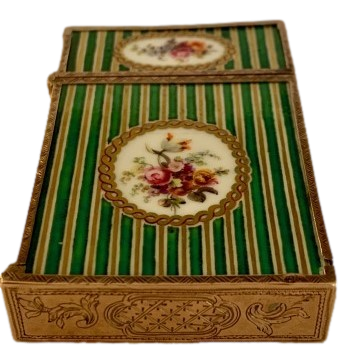 Nécessaire à secrets en or et porcelaine du XVIIIe siècle, Miniature par Campana