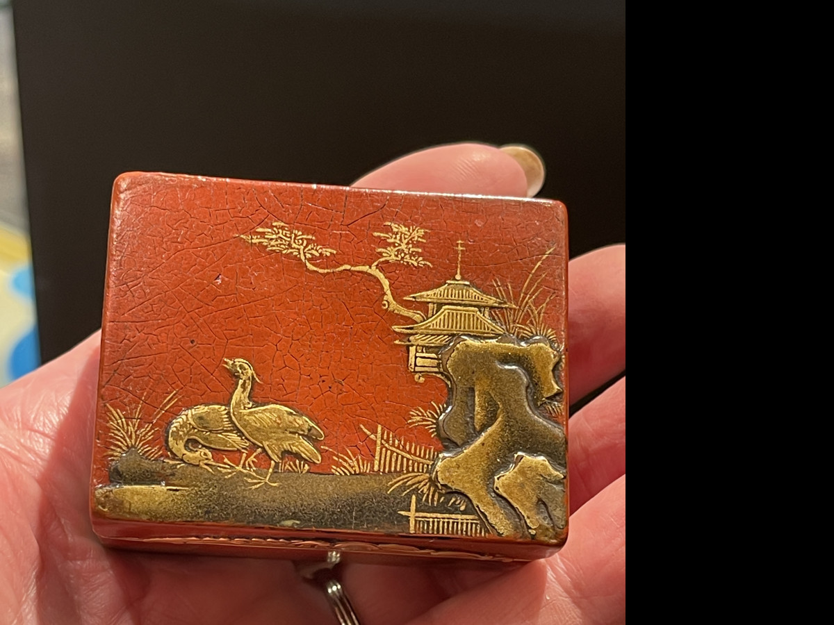 Boite à Mouches Oeil De Tigre D'époque XIX ème