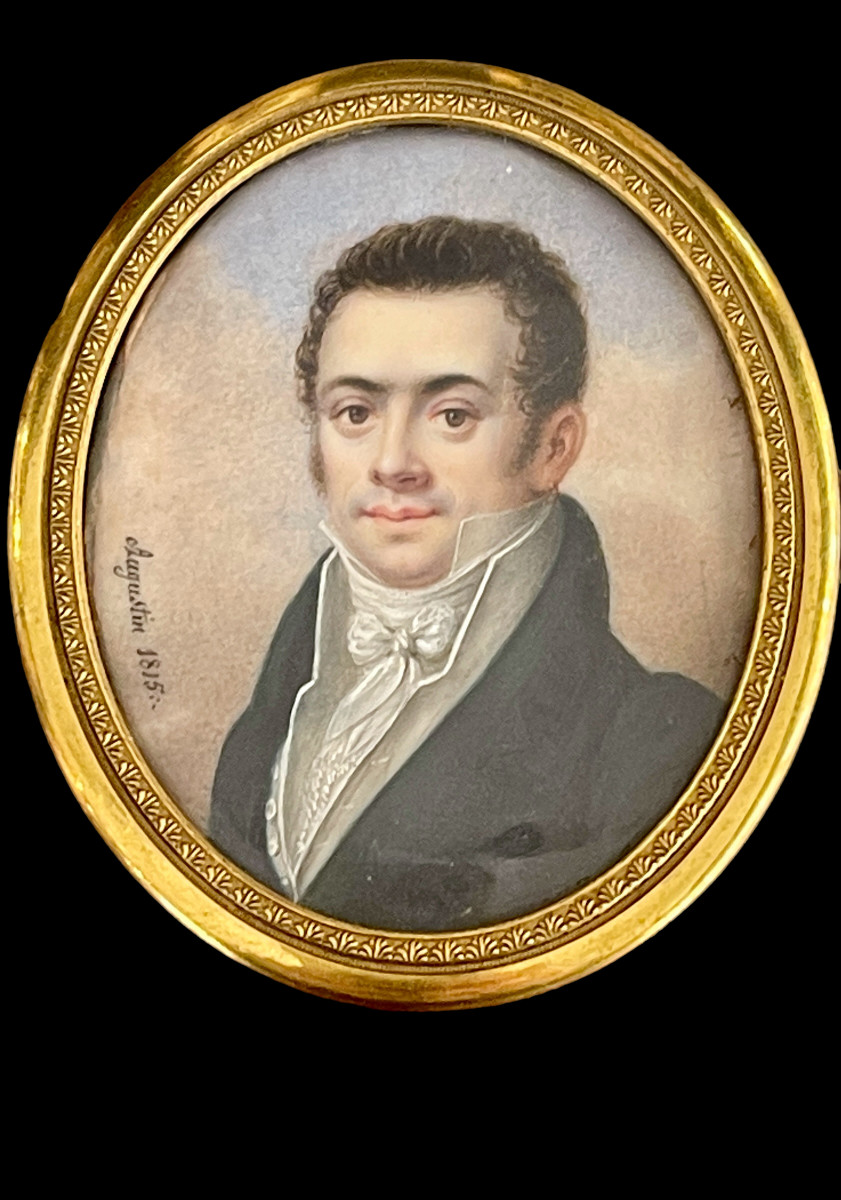 Charles Henri Augustin : Portrait En Miniature De Louis Herold