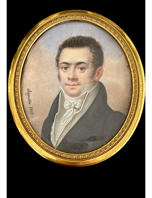 Charles Henri Augustin : Portrait En Miniature De Louis Herold